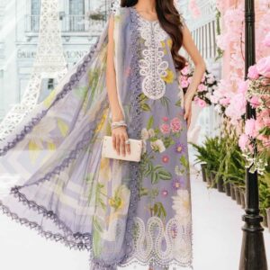 Lilac Embroidered Lawn Suit